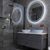 Specchio LED Rotondo | Pulsante touch | Luce bianca fredda - Reyze Serie Official Modello 1